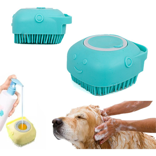 Esponja De Baño Para Mascotas  Con Dispenser De Shampoo X 2 