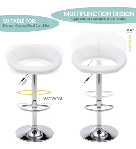 Vogue Furniture Direct Taburetes De Bar Ajustables, Moderno.