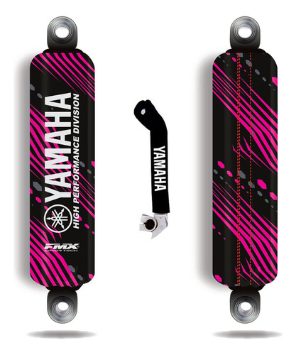 Cubre Amortiguador Yamaha Neoprene Rosa + Cubre Palanca Fmx