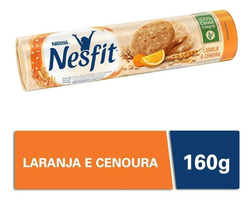 Biscoito Laranja E Cenoura Nesfit 160g