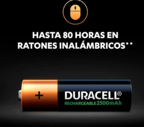 Duracell Recargable 6 Pilas Aa De 2500 Mah 1.2v