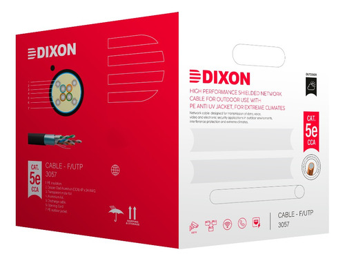 Dixon Cable Stp Cat5e Exteriores Uv 305 M (3057) Entrega Ya!