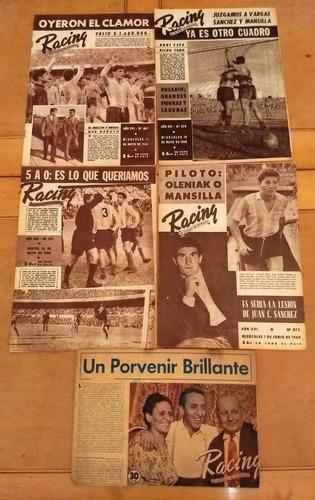 Lote 68 Revistas Racing 1949 - 1965 - Precio Por Cada Una