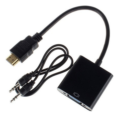 Cable Conversor Hdmi A Pantalla Vga En Full Hd Incluye Cable Audio 3.5mm Consolas Notebooks Proyector Adpatador Modaxpress