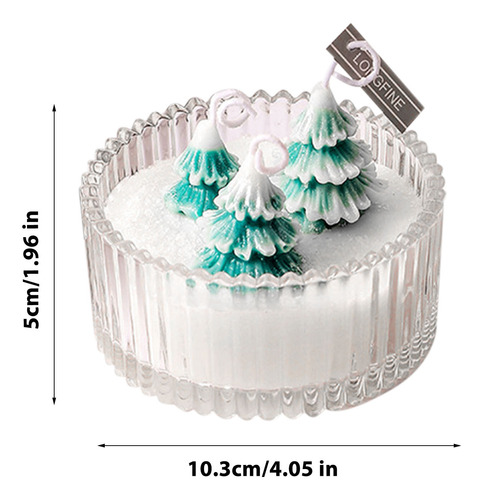 Vela Perfumada Con Árbol De Navidad Y Bosque, Vela De Invier