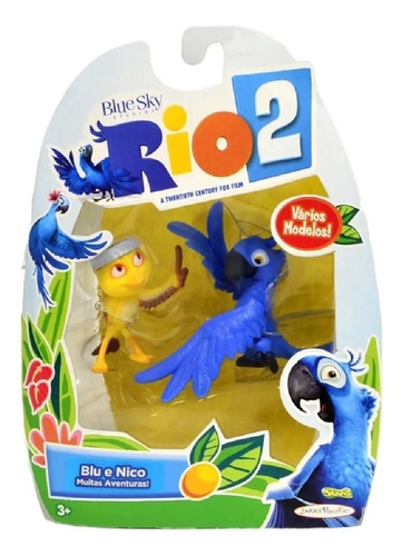 Brinquedo Kit 2 Bonecos Blu E Nico Animacao Rio 2 Sunny