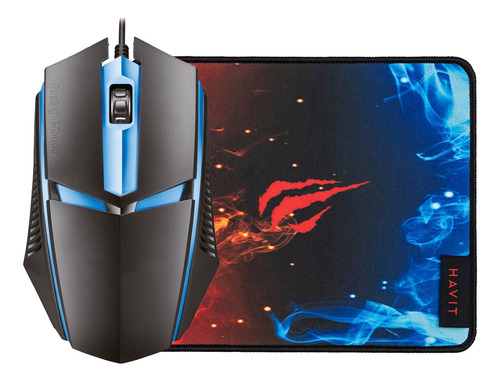 Kit Gamer Mouse 1200 Dpi Rgb + Mouse Pad Pro