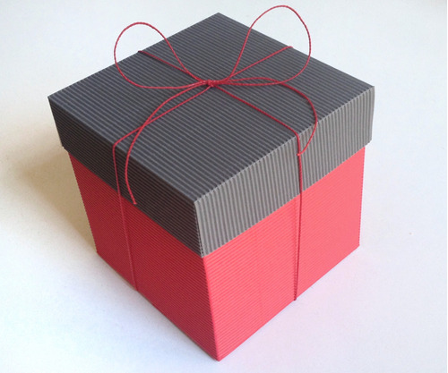 Caja De Cartón En Colores P/regalo Taza Vela Vaso Artesanías