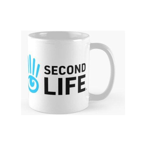 Taza Fuente Second Life Logo Black Calidad Premium