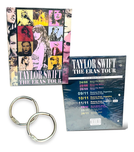 Carpeta 2 Tapas Escolar N°3 Taylor Swfit Tour Con Ganchos 