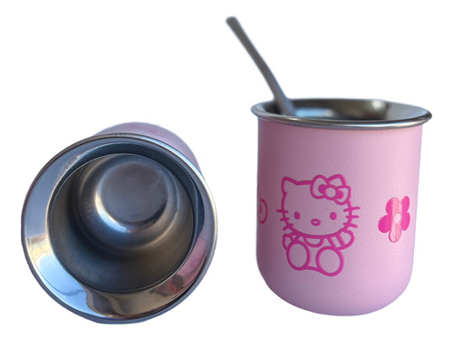 Set Matero Termo Mate Hello Kitty Kawai Animados Rosa