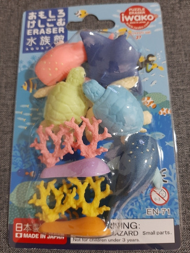 Kit Borrachas Japonesas Iwako Animais Do Mar