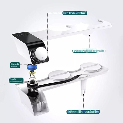 Adaptador Bidet Wc Ajustable Instalación Sencilla