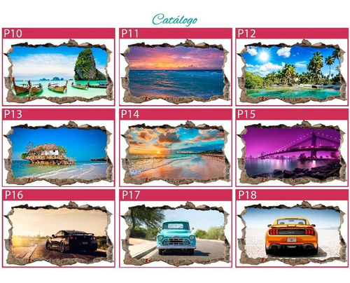 Imagen 5 de 9 de Vinilos Decorativos Pared Rota 3d