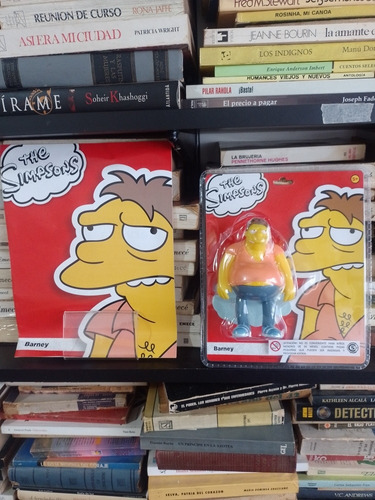 The Simpsons ,libro Info Personaje + Muñeco Barney C Base