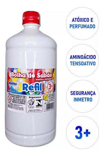 Detergente Perfumado E Atóxico Bolha De Sabão Brasilflex 1 L