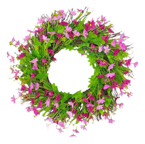 Corona De Flores Artificiales, Corona De Primavera Y Verano,