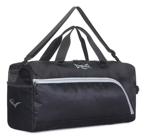 Bolso Gym Everlast Deportivo Reforzado Viaje Sport! Color Negro 15869