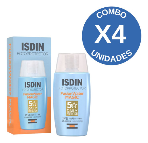 Combo X4 Isdin Fotoprotector Spf50+ Fusion Water Magic 50ml