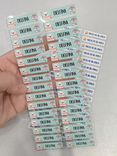 24 Nombres Impresos 64 X 34 Mm ! Tela P/ Pegar Con Plancha !