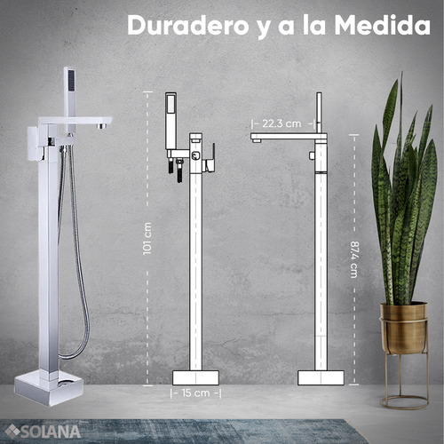 Solana Kit Bañera Blanco Ovalada 180x90 Cm Con Desnivel De Acrílico Super Slim + Grifo Independiente Monomando Silver / Kit de Lujo Bañera Acrílico De Alto Brillo y Grifo de Acero Para Cuarto de Baño