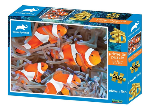Imagen 1 de 5 de Puzzle Rompecabeza 500 Piezas Prime 3d Peces Payaso 10384