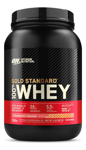 100% Whey Gold Standard 907g Banana Com Morango On Val 08/25