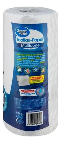 13 Pzas Toallas De Papel Great Value Multicorte 160 Hojas Do