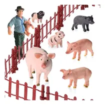Comprar Sets De Muñecos Juego De 17 Figuras Realistas De Cerdo