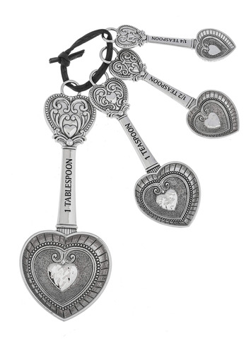 Set De 4 Cucharas Medidoras Pulgzi Hearts