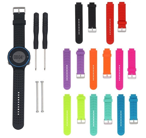 Pulseira Garmin Forerunner 220 235 620 735 Silicone Preta