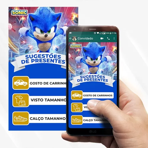 Convite Sonic – Interativa Mundo Digital