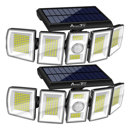 Ameritop Luces Solares Para Exteriores 300 Led 6500k Luces C