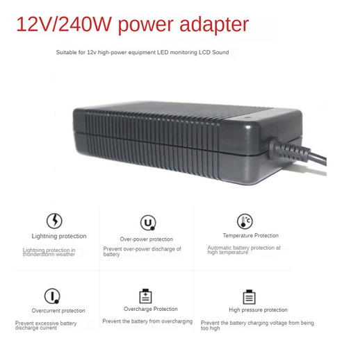 Cargador Adaptador De Corriente Alterna De 12 V, 20 A Y 240