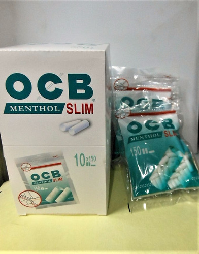 Filtros // Ocb // Menthol // Slim  // X150 U X2 Unidades