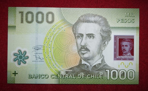 Billete 1000 Pesos Chile 2018 Pick 161 H Polimero Unc