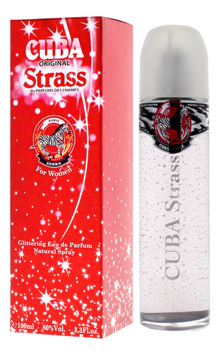 Cuba Strass Zebra De Cuba Para Mujer, Spray Edp De 3.3 Onzas