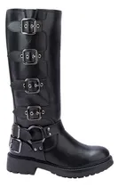 Comprar Bota Larga Dama Moto Hebilla Tierra Bendita 1141776 Tacón 4c