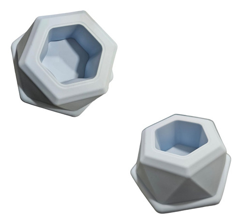 Molde Silicona Para Macetas Contenedor Hexagonal Resina 