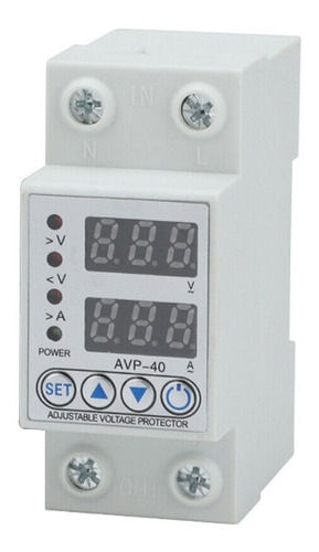 Imagen 2 de 4 de Llave Protector Alta Y Baja Tensión Voltaje 40a Regulable