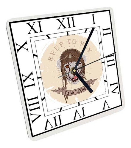 Reloj Madera Brillante Pared Y Mesa  Casco Piloto  A128