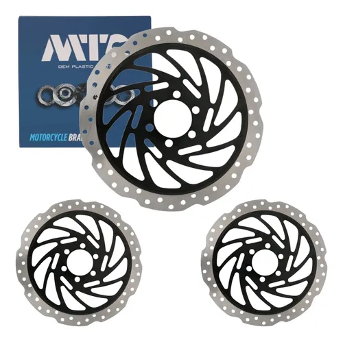 3 Discos De Freno Delanteros P/ Bajaj Pulsar Ns200fi Abs Mtc