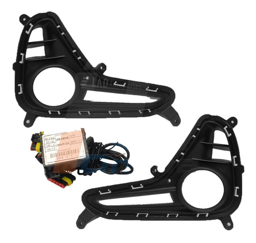 Kit Funda Neblinera Led Para Grand I10 Hb 2017 Al 2020
