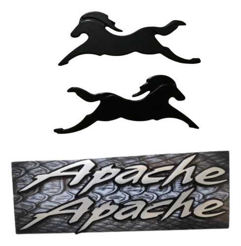 Emblema Tanque Para Apache Rtr 200 Caballo + Emblema Apache