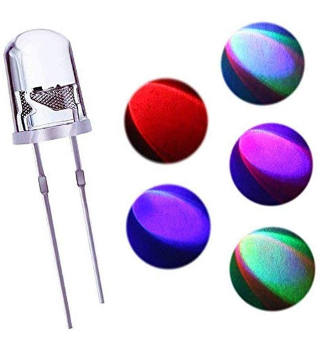 60x Leds Alto Brillo Multicolores  Flash 8000mcd Rgb 5mm