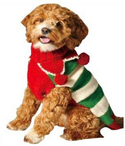 Chilly Perro Duende De La Navidad Perro Sueter, Grande