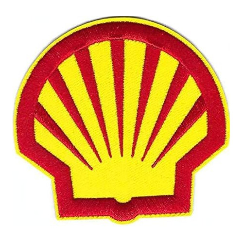 Parche Aplique Termoadhesivo Bordado Logo Shell  6,5 X 6 Cms