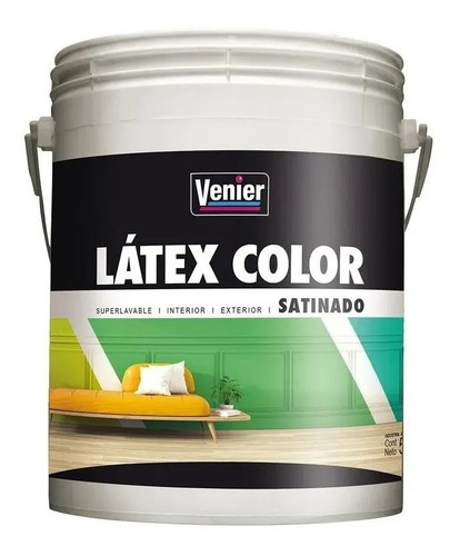 Látex Color Premium Interior Exterior Venier Satinado 1 Kg