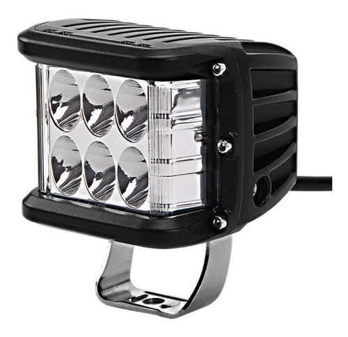 Foco Led Bivolt Bicolor 36w 4x4 Estrobo Blanco + Ambar