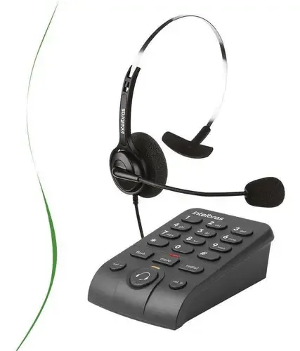 Telefone Headset Intelbras HSB 40 Com Base Discadora e